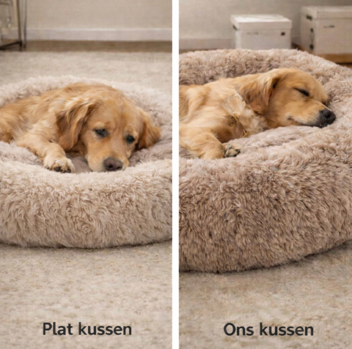 Paw-care™ Fluffy donut hondenkussen