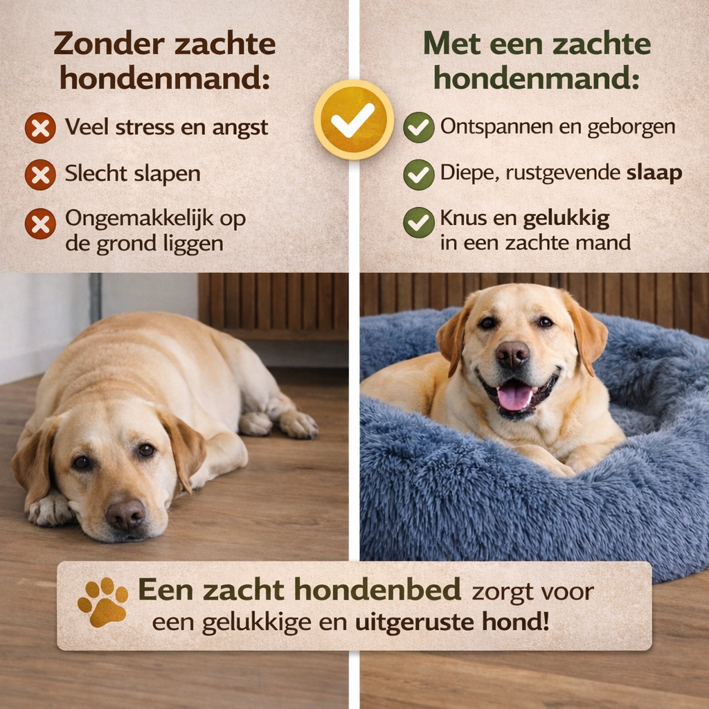 Paw-care™ Fluffy donut hondenkussen