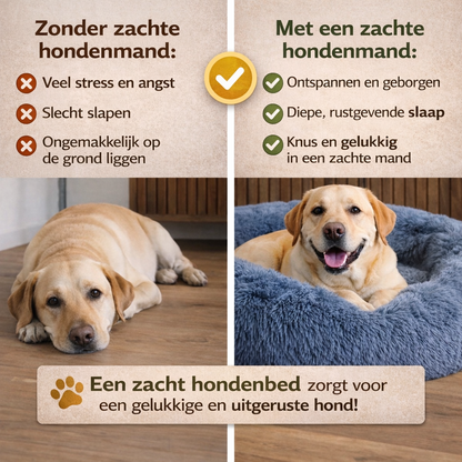 Paw-care™ Fluffy donut hondenkussen