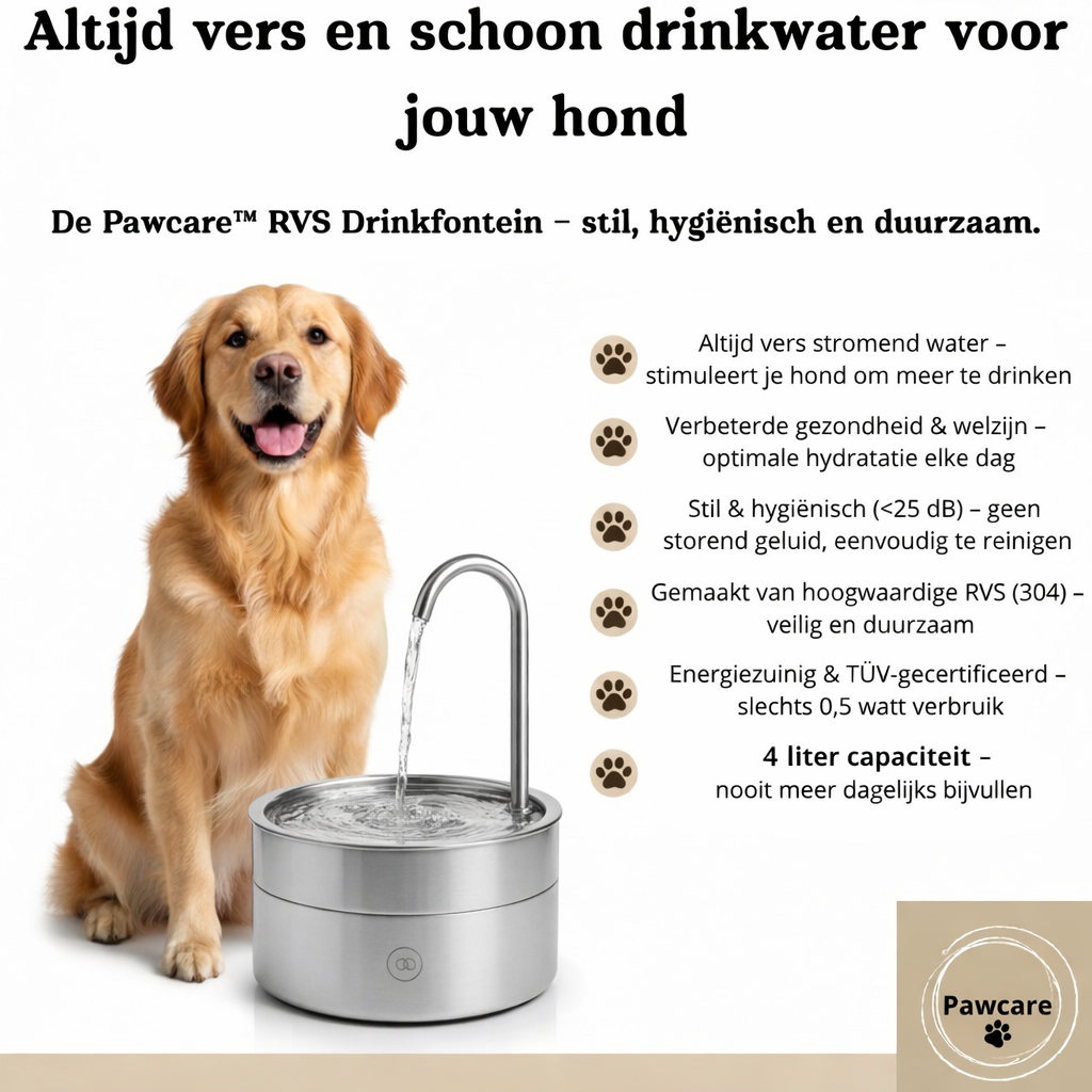 Paw-care AquaFlow™ - De antibacteriële drinkfontein met filtratie